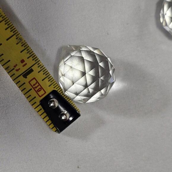 Lot Of 15 Vintage 1" Crystal Drop Balls Glass Round Faceted Chandelier Prism - Picture 6 of 8